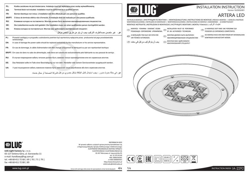 LUG ARTERA LED User manual
