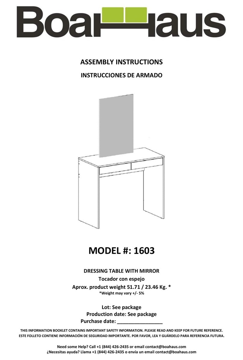 Boahaus 1603 Assembly instructions