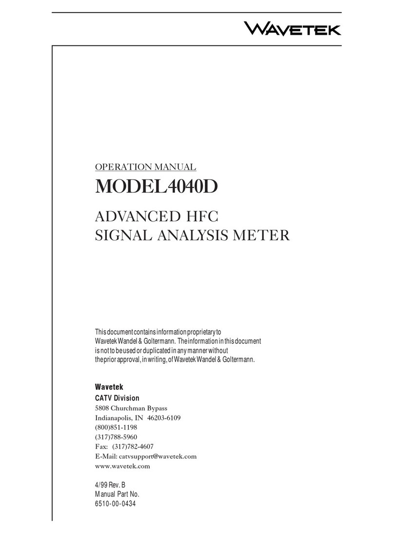 Wavetek 4040D User manual