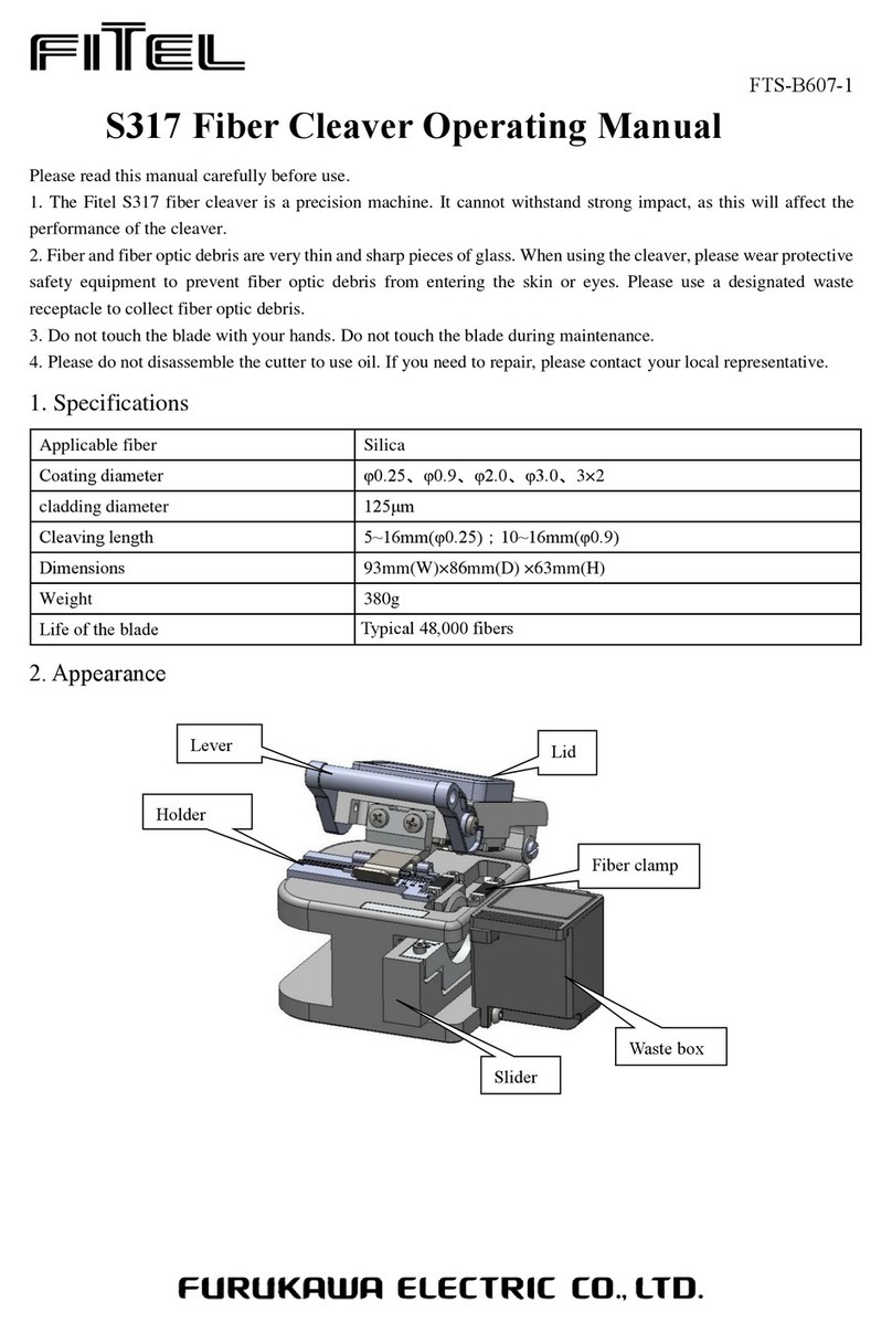 Fitel FTS-B607-1 operating manual