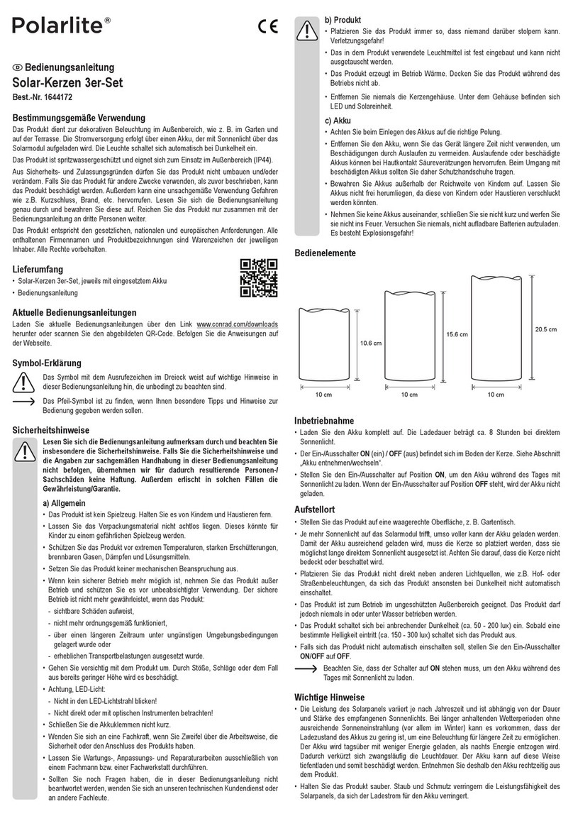 Polarlite PL-8220860 operating instructions Polarlite PL-8220860 operating instructions