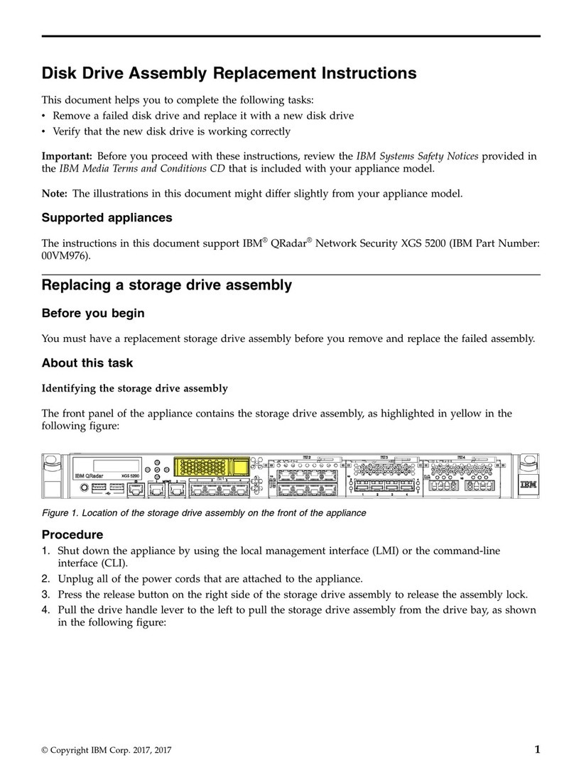 IBM QRadar XGS 5200 Replacement instructions