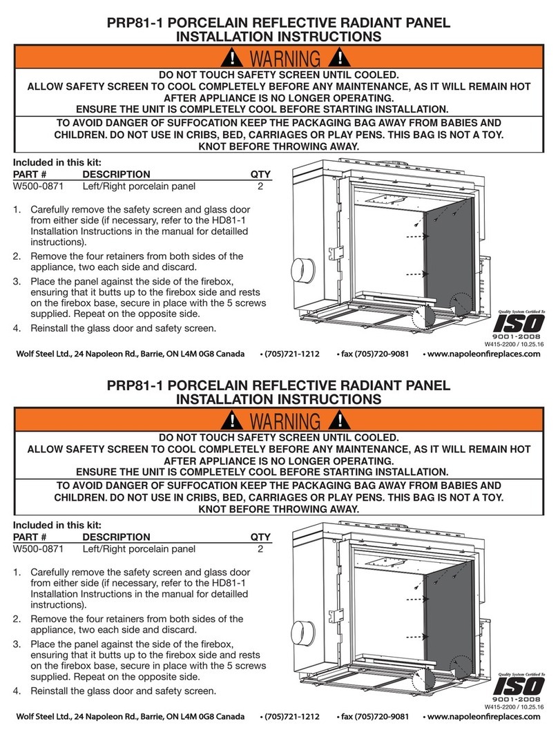 Napoleon PRP81-1 User manual
