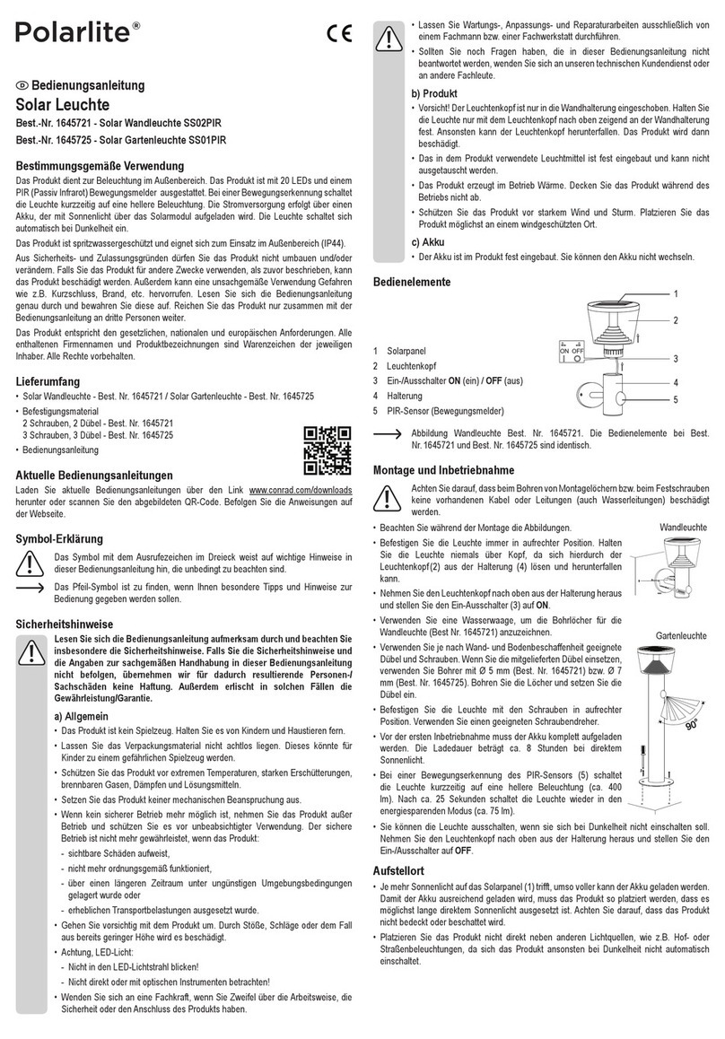 Polarlite SS02PIR User manual