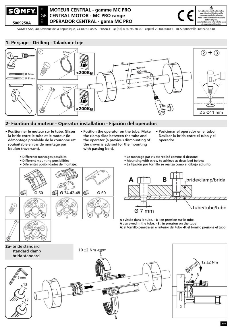 SOMFY MC PRO Series User manual