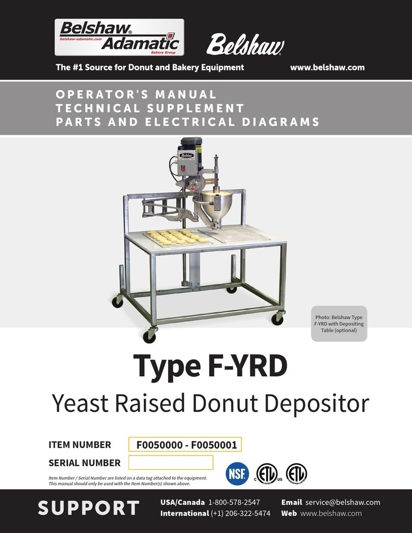 Belshaw Brothers F-YRD F0050000 User manual Belshaw Brothers F-YRD F0050000 User manual