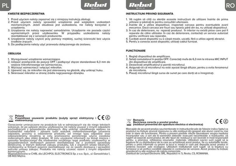 Rebel DM-202 User manual