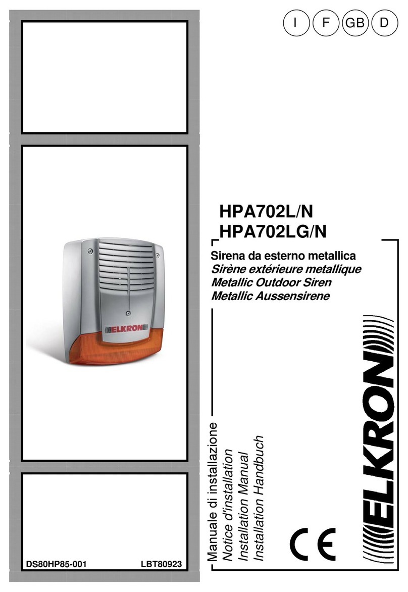 Elkron HPA702L/N installation manual