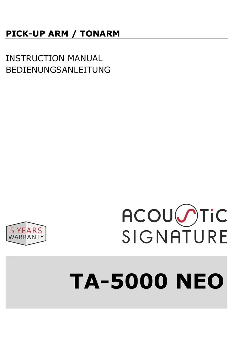 Acoustic Signature TA-5000 NEO instruction manual
