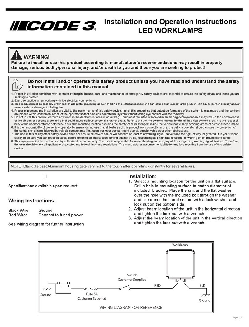 Code 3 CW4020 User manual