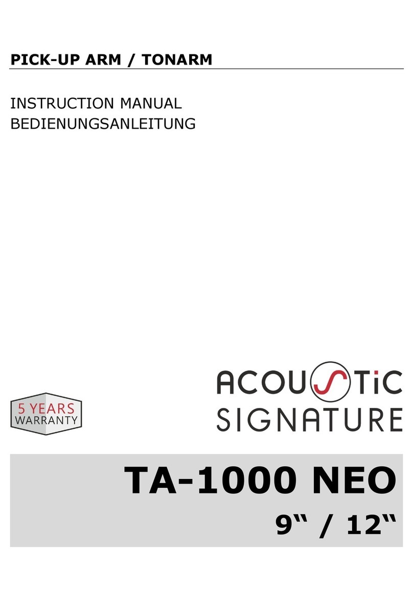 Acoustic Signature TA-1000 NEO 9 User manual