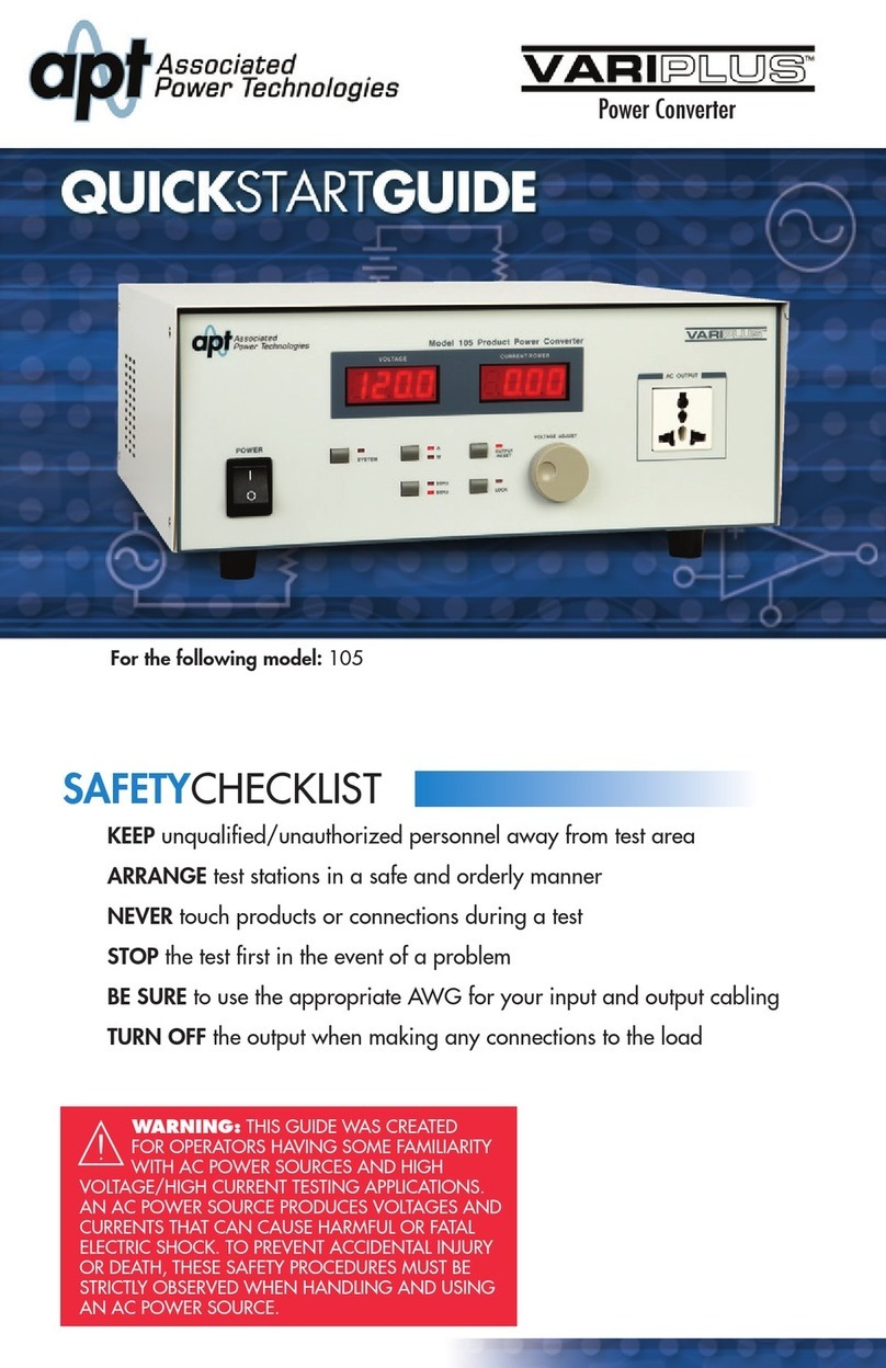 APT VARIPLUS 105 quick start guide APT VARIPLUS 105 quick start guide
