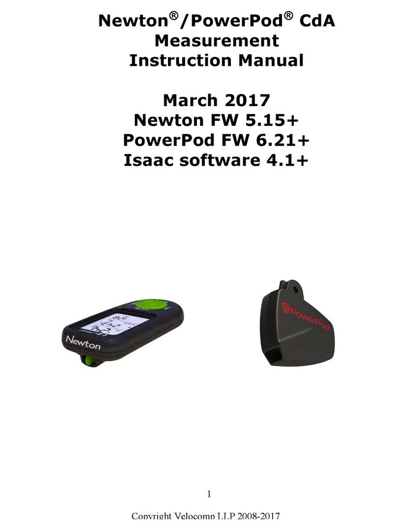 velocomp Newton CdA instruction manual