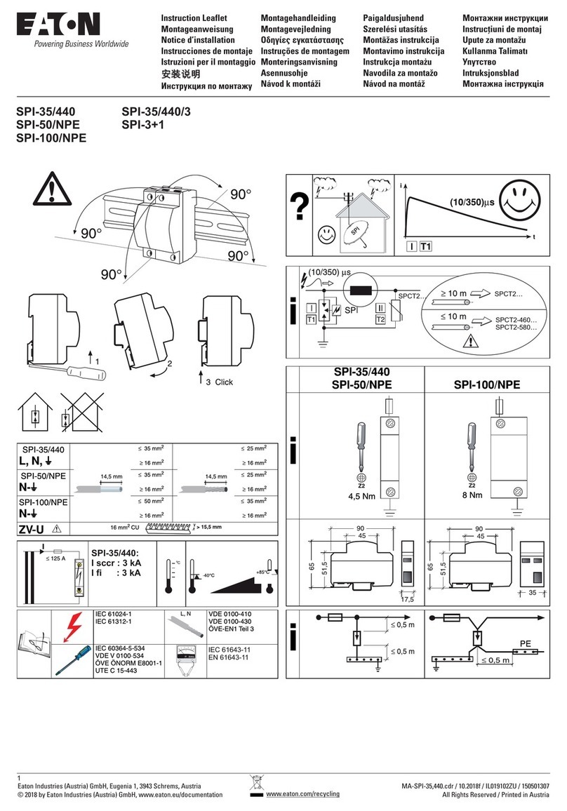 Eaton SPI-35/440 Instruction leaflet