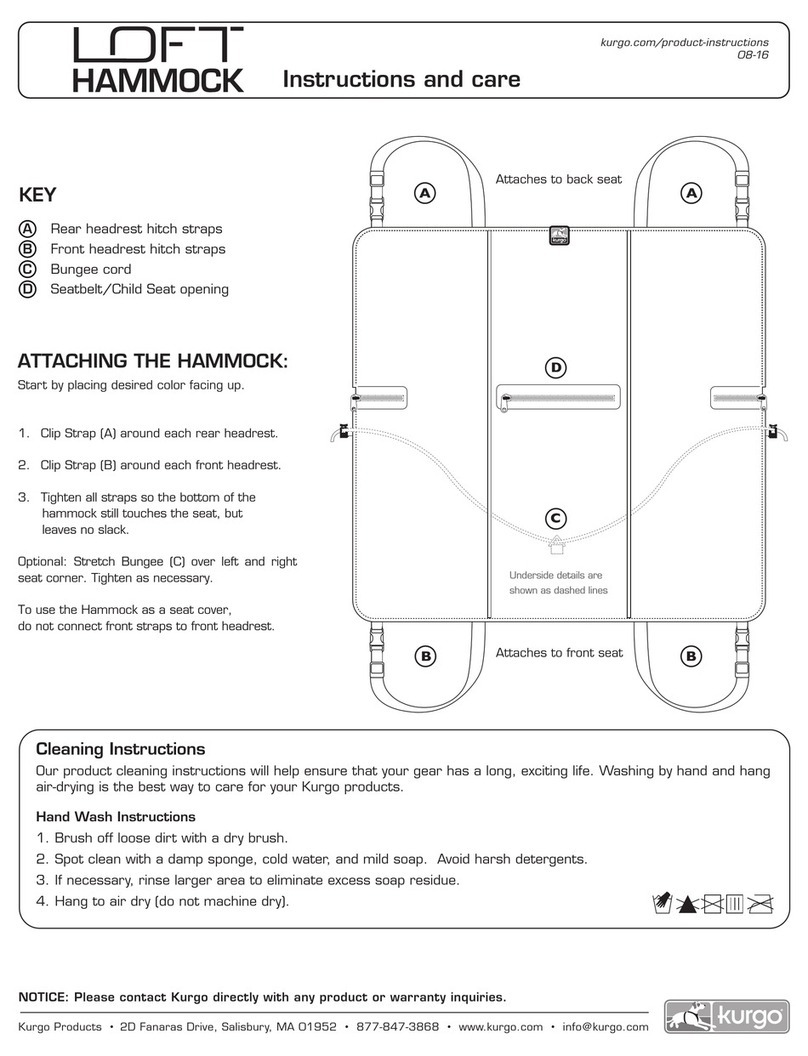 Kurgo Loft Hammock Instructions and care