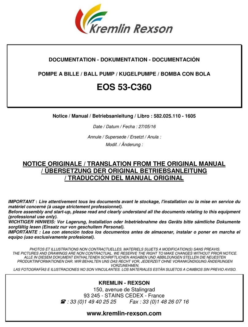 Kremlin-Rexson EOS 53-C360 manual