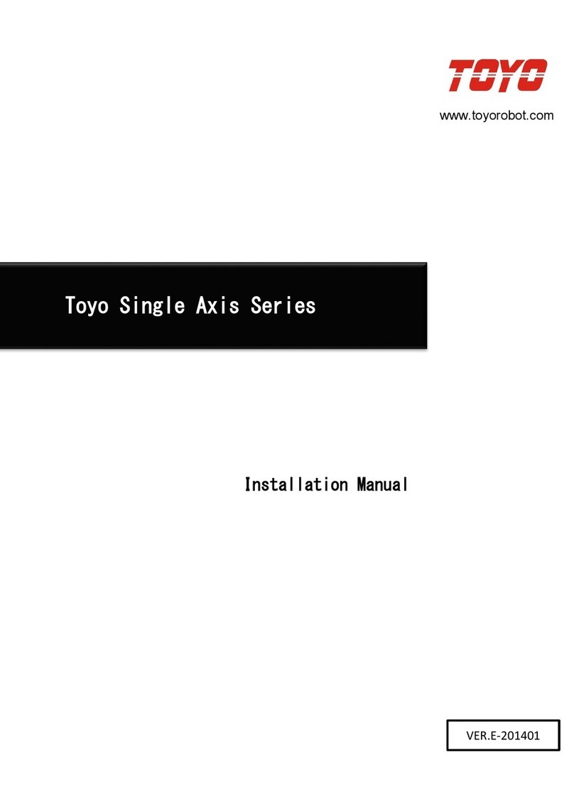 Toyo Single Axis Series installation manual
