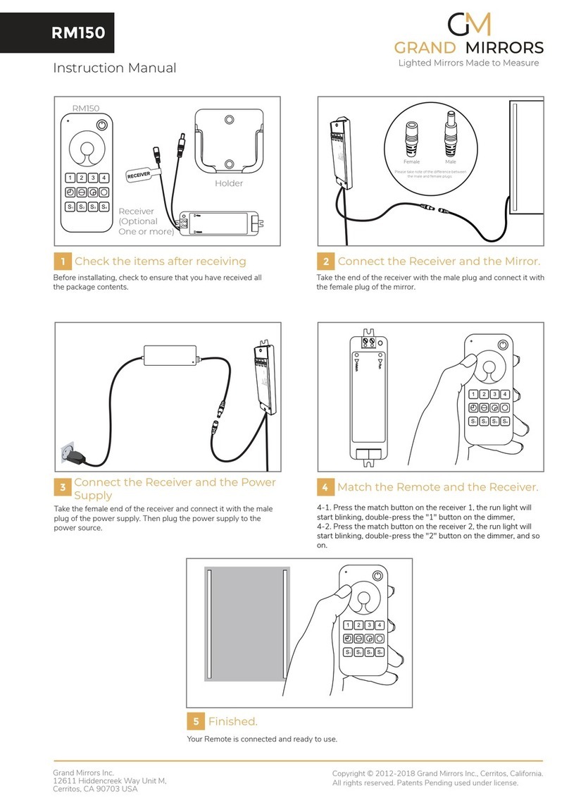 Grand Mirrors RM150 instruction manual