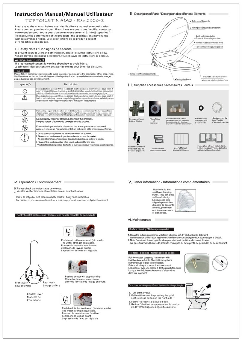 TopToilet Naiva2 instruction manual