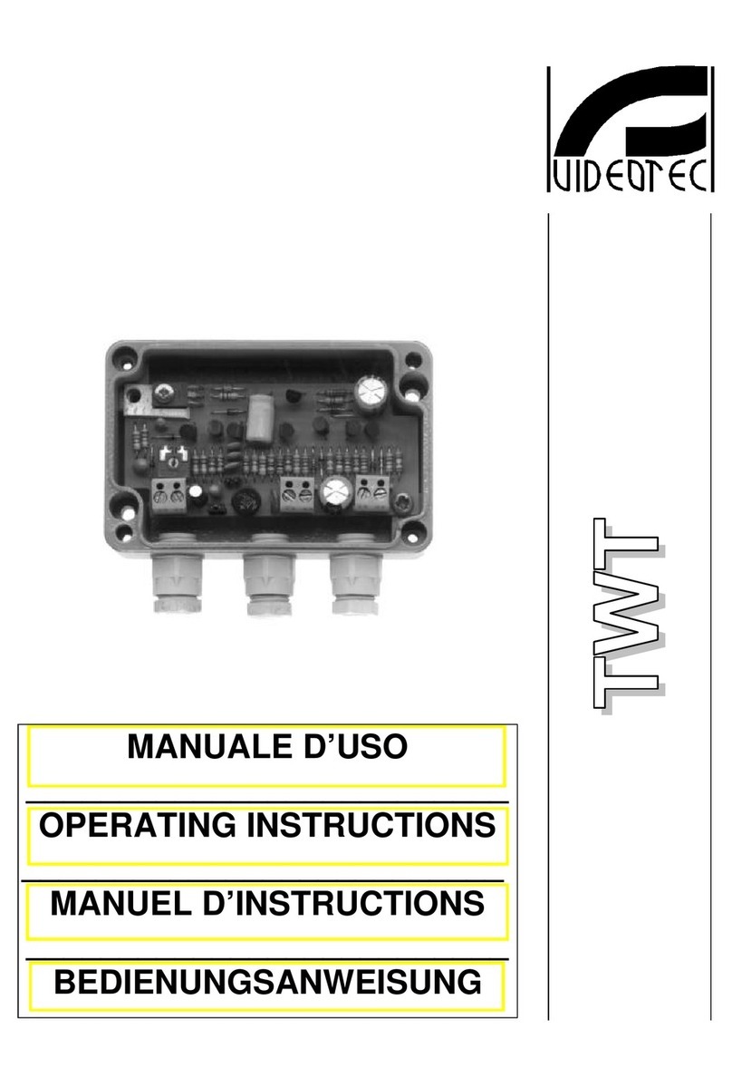 Videotec TWT operating instructions