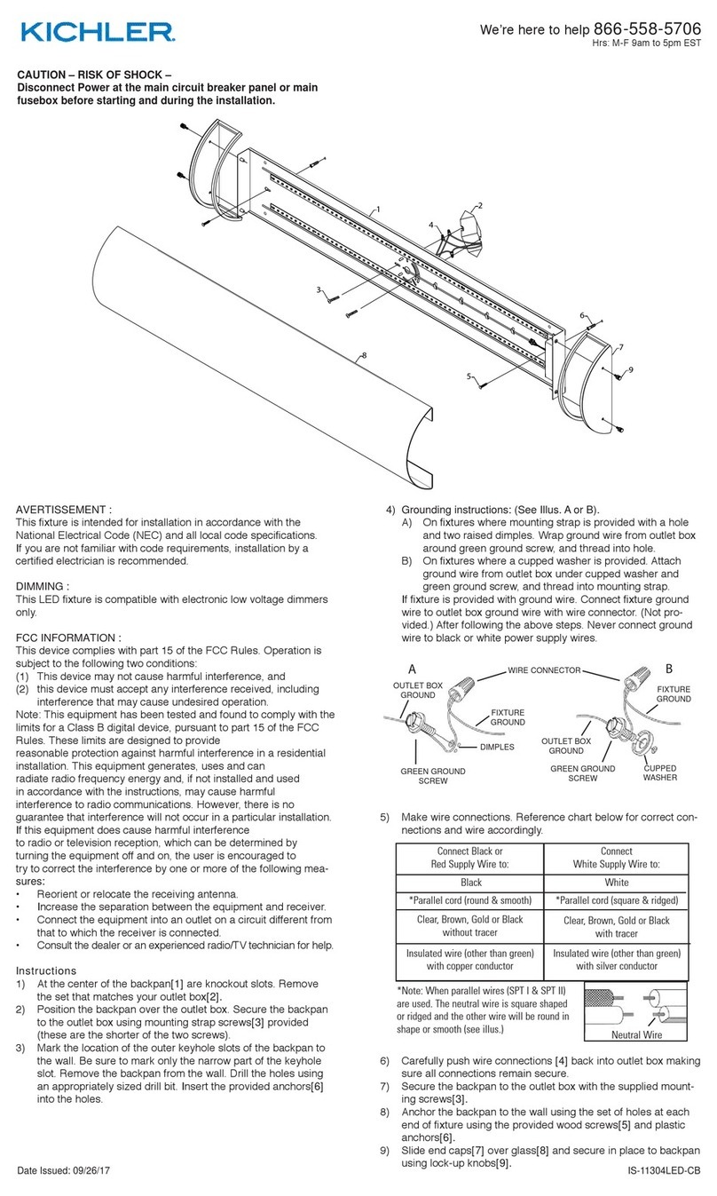 Kichler Lighting 11304NILED quick start guide