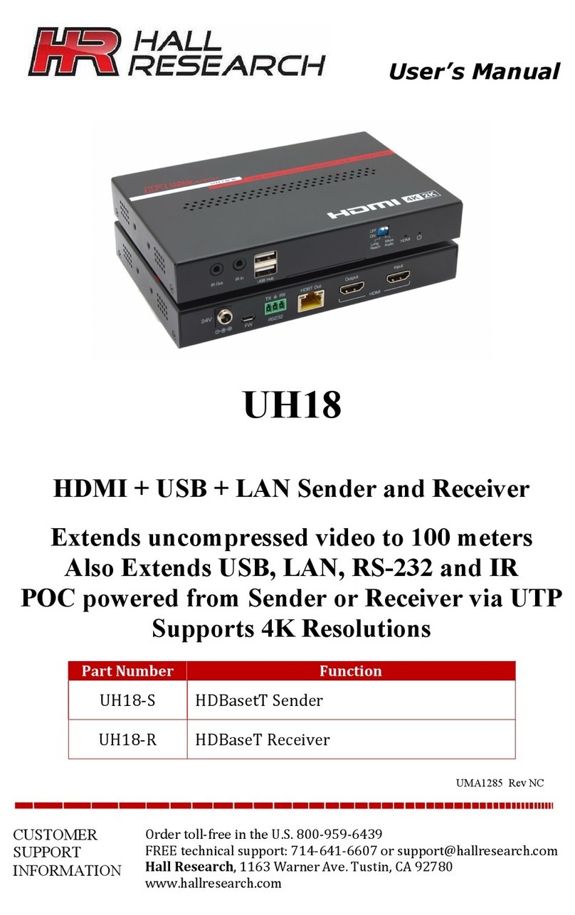 Hall Research Technologies UH18 Series user manual Hall Research Technologies UH18 Series user manual