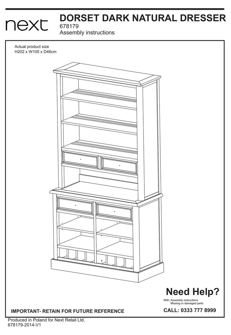 Next DORSET DARK NATURAL DRESSER 678179 User manual Next DORSET DARK NATURAL DRESSER 678179 User manual