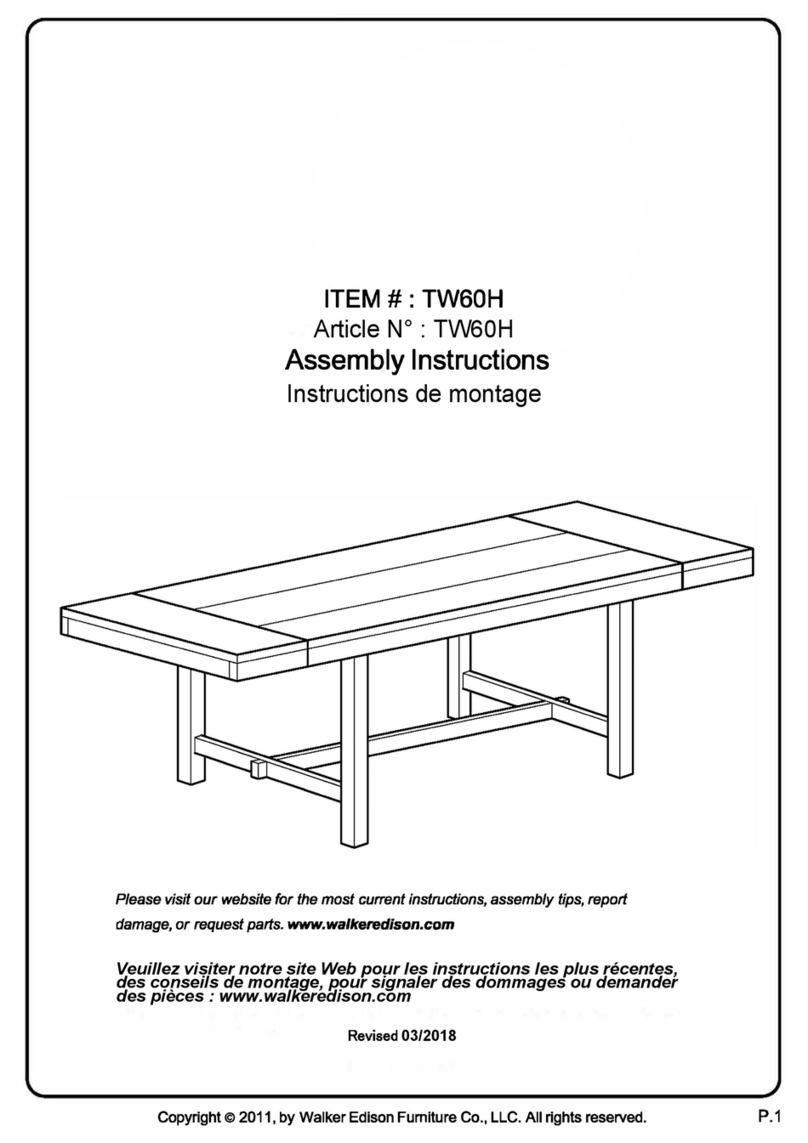 Walker Edison TW60H Assembly instructions
