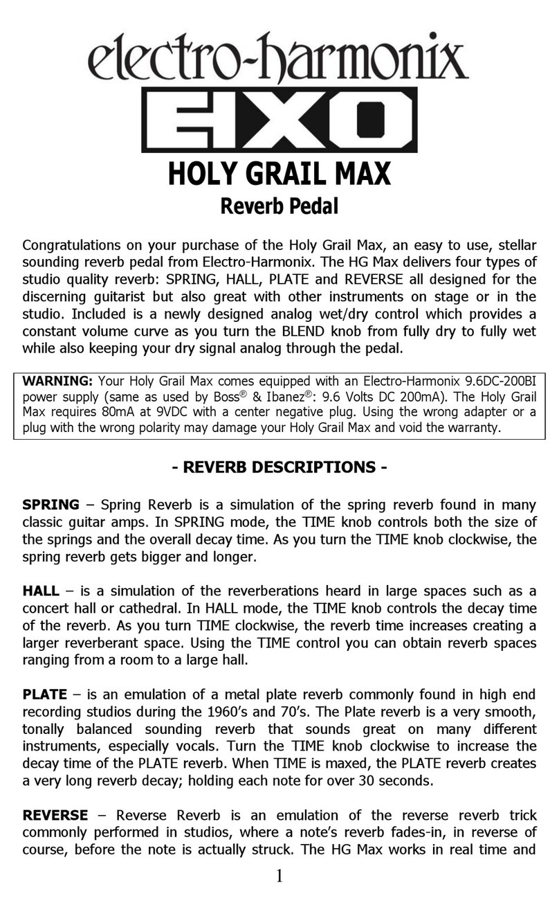 Electro-Harmonix HOLY GRAIL MAX User manual