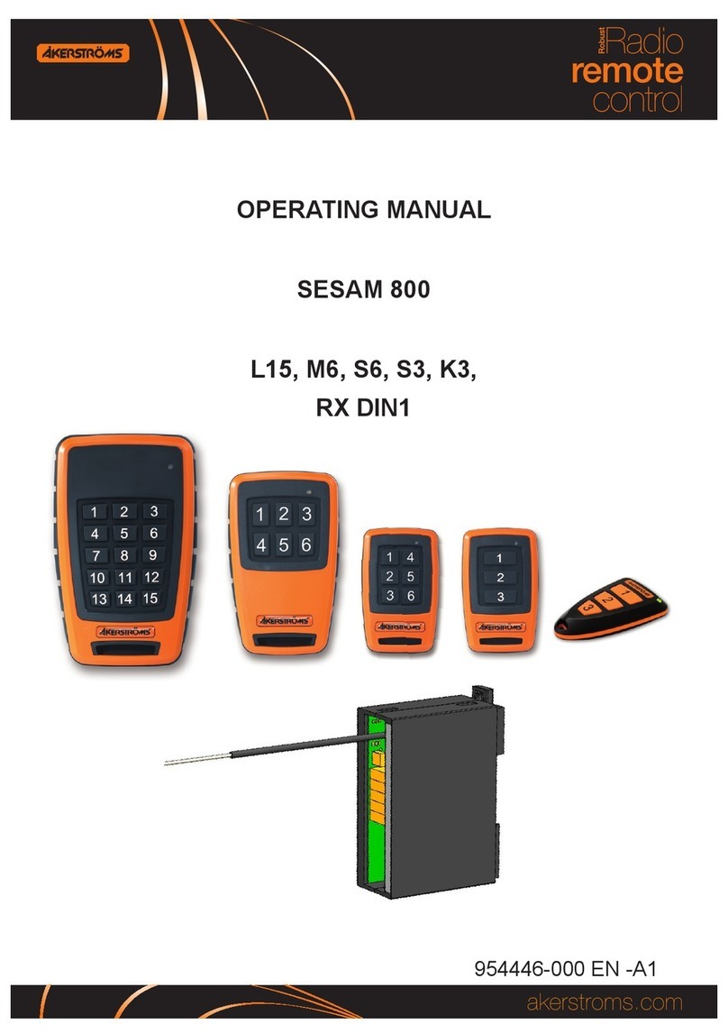 Akerstroms SESAM 800 CONFIGURABLE operating manual