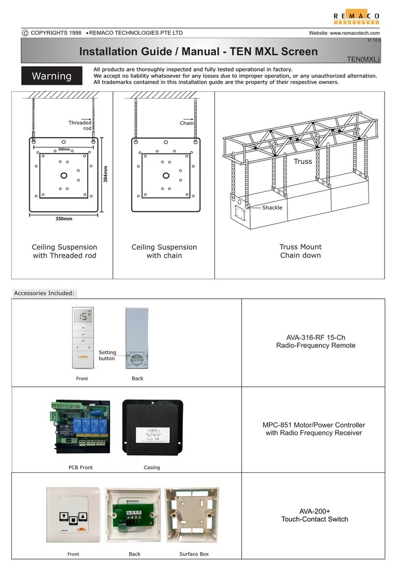 Remaco TEN MXL Series installation guide