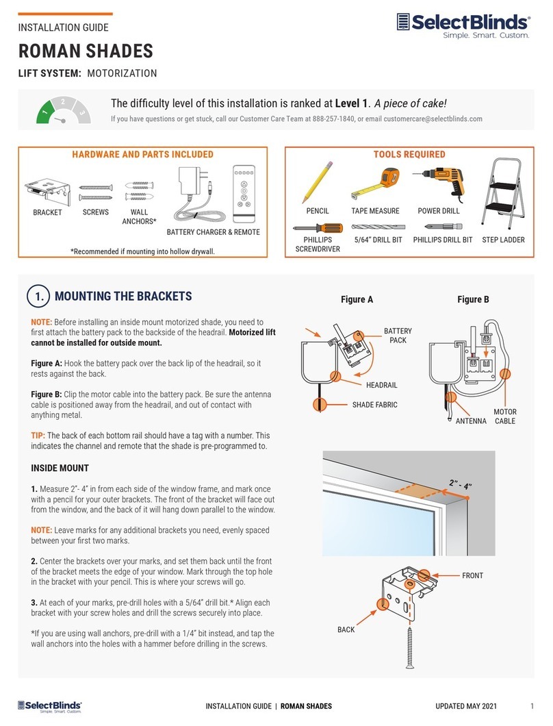 SelectBlinds Architect Roman Shades installation guide SelectBlinds Architect Roman Shades installation guide