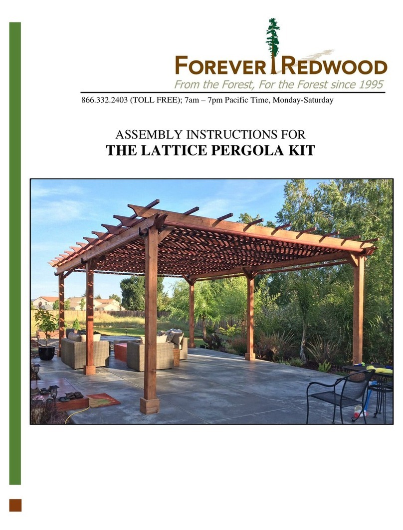 Forever Redwood THE LATTICE PERGOLA KIT User manual