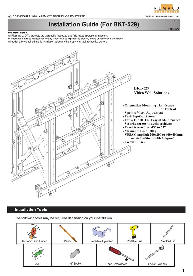 Remaco BKT-529 installation guide