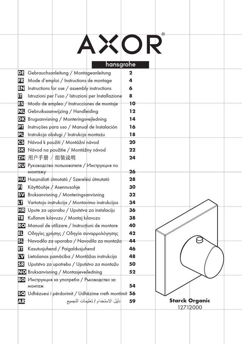 Hans Grohe AXOR Starck Organic 12712000 Manual Hans Grohe AXOR Starck Organic 12712000 Manual