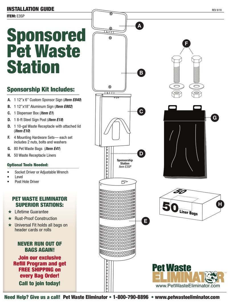 Pet Waste Eliminator E3SP installation guide