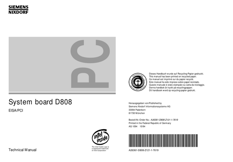 Siemens Nixdorf D808 Technical manual