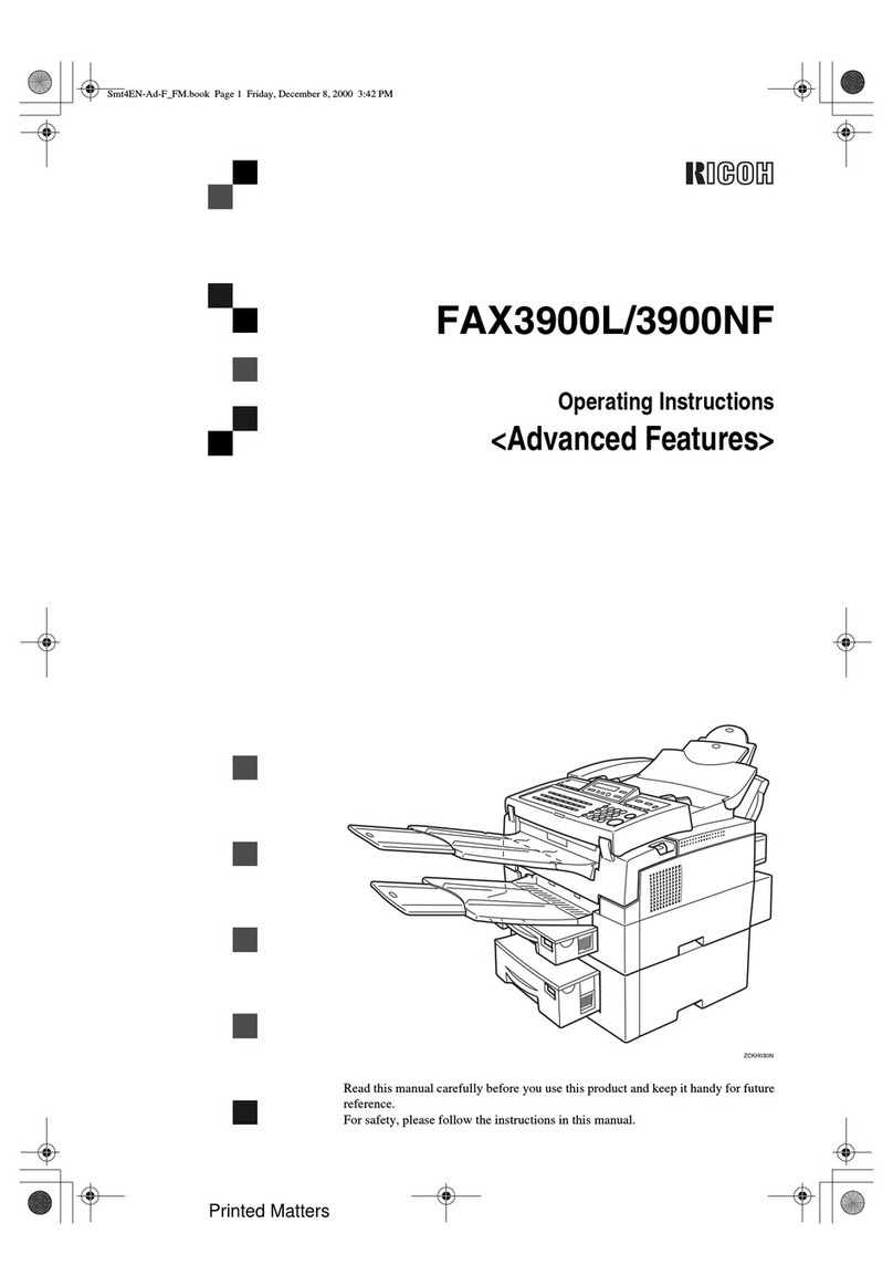 Ricoh fax3900l User manual