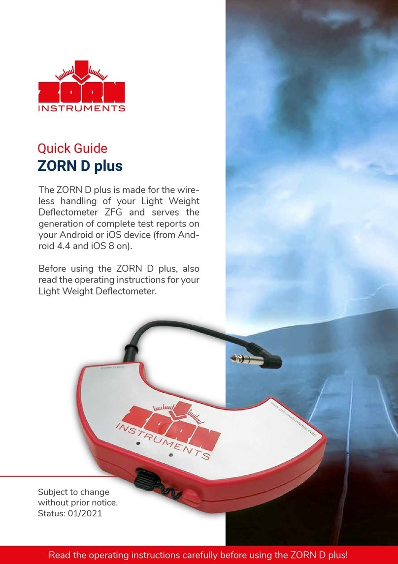ZORN INSTRUMENTS ZORN D plus quick guide