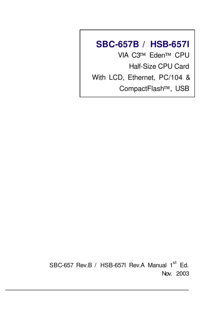 Aaeon SBC-657B User manual