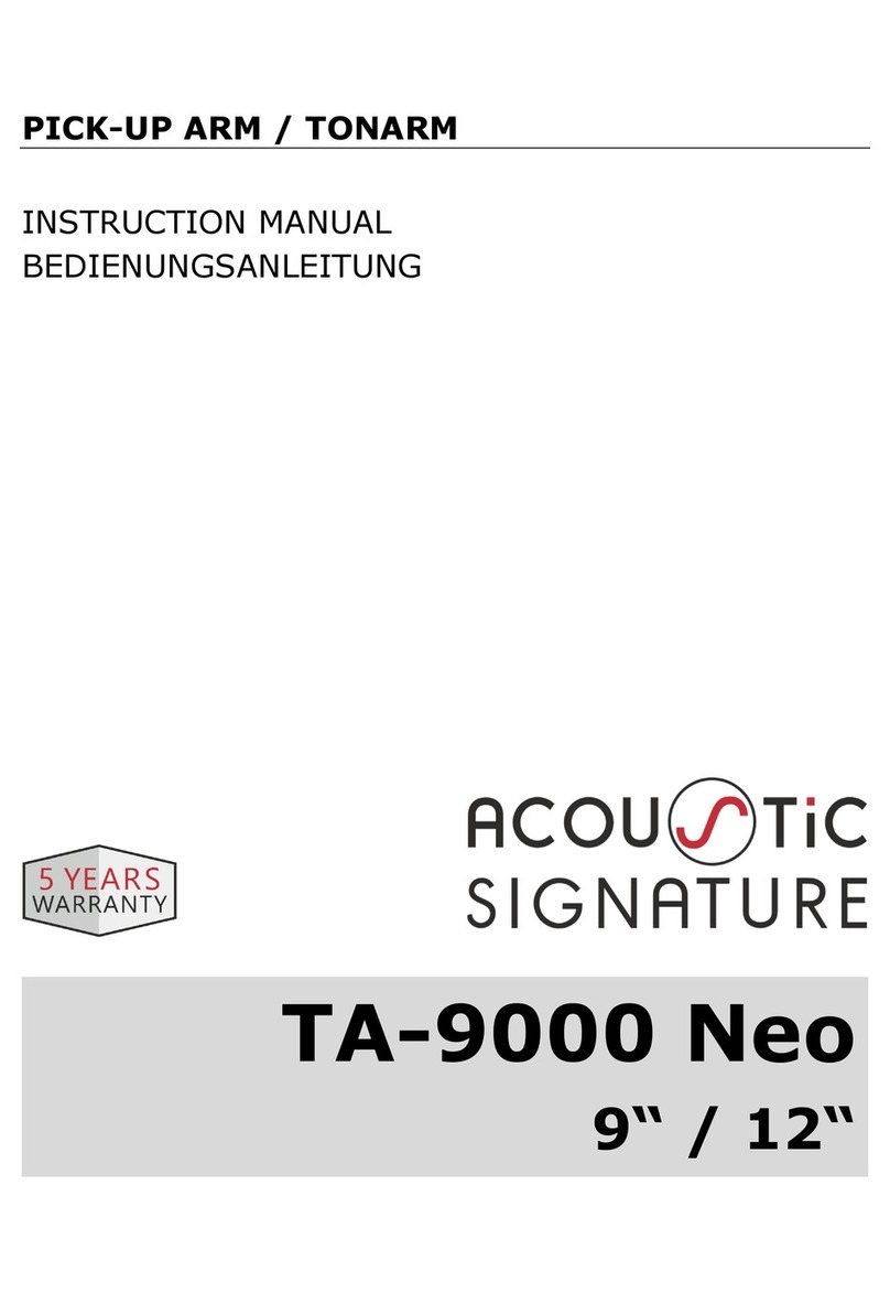 Acoustic Signature TA-9000 Neo instruction manual