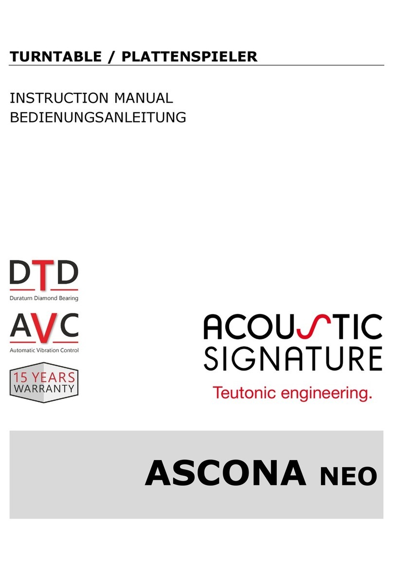 Acoustic Signature ASCONA NEO User manual