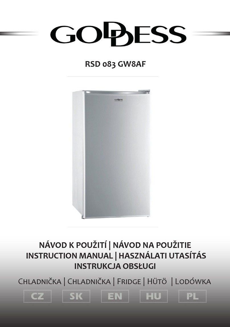 Goddess RSD 083 GW8AF instruction manual