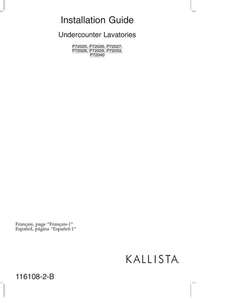 Kallista P72025 User manual Kallista P72025 User manual