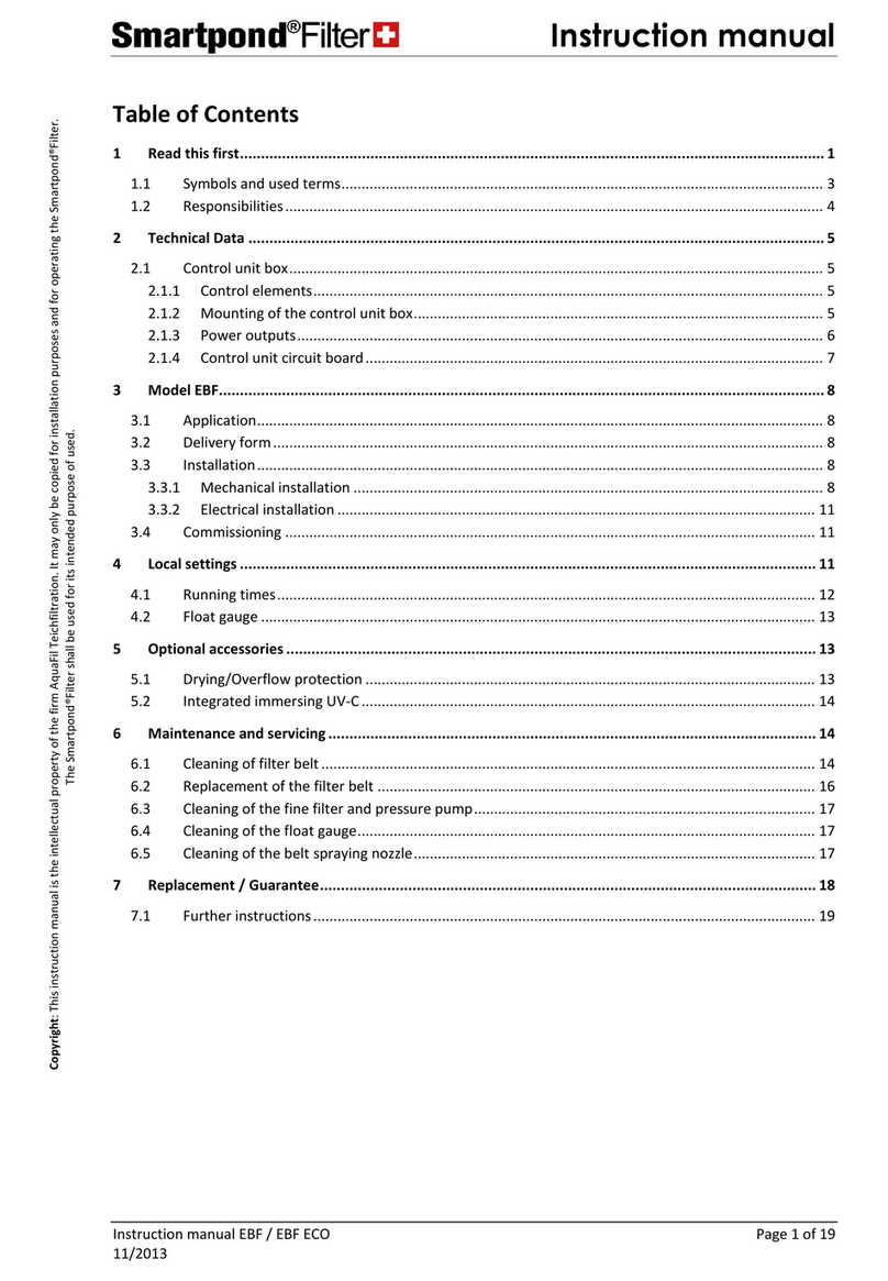 Smartpond Filter instruction manual Smartpond Filter instruction manual