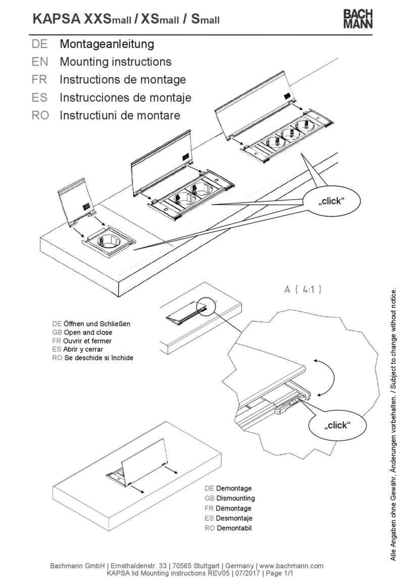 Bachmann KAPSA XXS Mounting instructions
