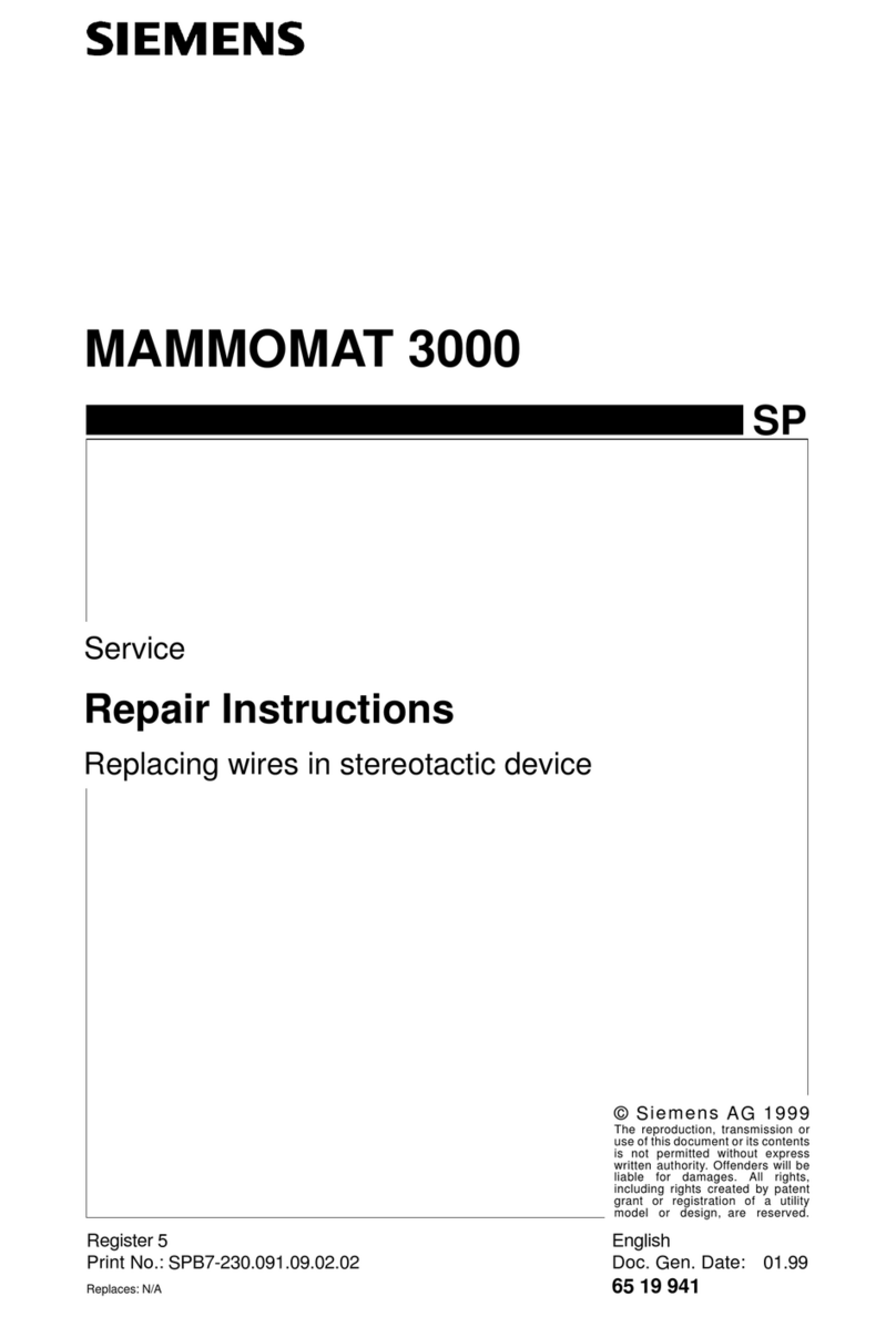 Siemens MAMMOMAT 3000 Setup guide