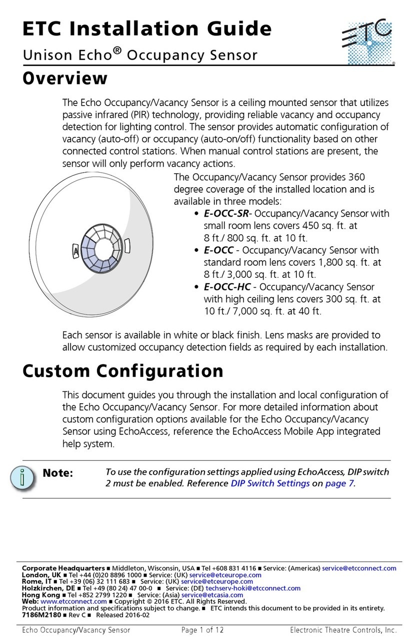 ETC Unison Echo E-OCC-SR installation guide
