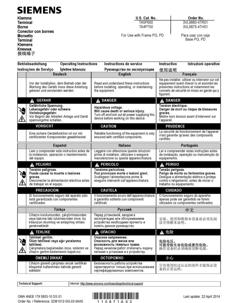 Siemens TA5P600 User manual