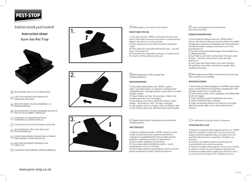 Pest-Stop Sure-Set instruction sheet